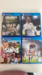 PS4 games Call of duty, FIFA 16 en 18, SIMS 4, Ophalen of Verzenden, Zo goed als nieuw