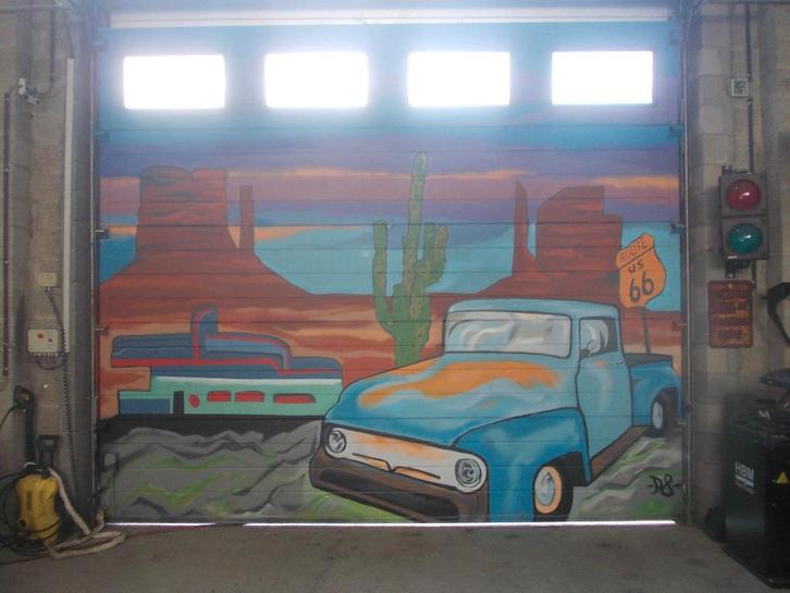 Heb je saaie garagemuren,graffiti stijl, Auto's, Oldtimers, Particulier, Overige merken, LPG, Cabriolet, Ophalen