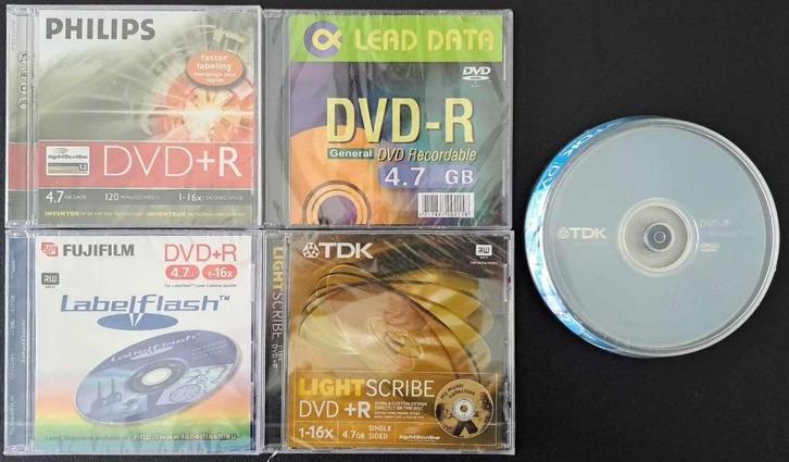 Lot nieuwe beschrijfbare discs (apart verkrijgbaar), Computers en Software, Beschrijfbare discs, Nieuw, Herschrijfbaar, Lightscribe