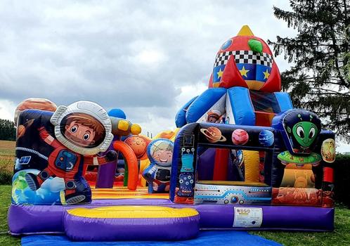 Spingkasteel Astronaut te huur, Hobby en Vrije tijd, Feestartikelen | Verhuur, Zo goed als nieuw, Ophalen