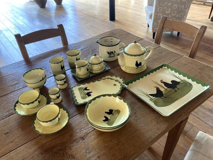 Service Zeller Fayencerie 1794 Allemagne Motif Karl Schoener, Antiek en Kunst, Antiek | Keramiek en Aardewerk, Ophalen