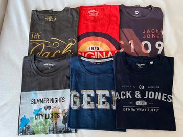 Set 6 t-shirts XL, Jack&Jones en JBC beschikbaar voor biedingen