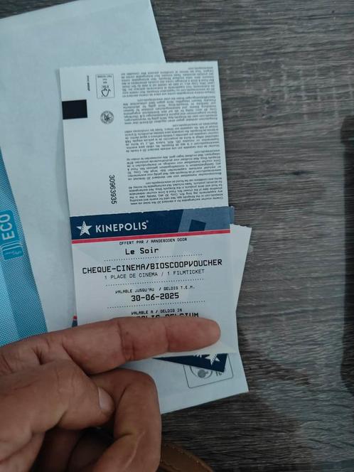 Kinepolis-bioscoopkaartje valid to 30/06/2025, Tickets en Kaartjes, Filmkaartjes