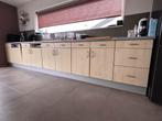 Ruime keuken in lichte beuk (2 toestellen), Huis en Inrichting, Keuken | Complete keukens, Ophalen, Gebruikt, Overige kleuren