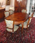 Prachtige Uitschuifbare tafel met 6 Stoelen - JP Ehalt, Huis en Inrichting, Louis XVI, Gebruikt, Vijf personen of meer, 150 tot 200 cm