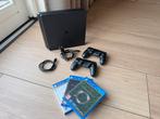 PlayStation 4 Slim 1TB + 2 Controllers + Spellen, Games en Spelcomputers, Spelcomputers | Sony PlayStation 4, Met games, Met 2 controllers