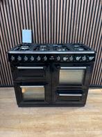 Luxe Smeg Victoria hoogglans zwart 110 cm (Gratis bezorgen), Ophalen of Verzenden, Zo goed als nieuw, Vrijstaand, Grill