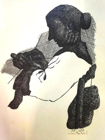 Oude schilderij (Moeder Rembrandt) beschikbaar voor biedingen