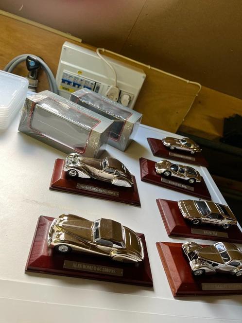 Zilveren Morgan modelauto collectie (8 stuks), Hobby en Vrije tijd, Modelauto's | 1:43, Zo goed als nieuw, Auto, Overige merken