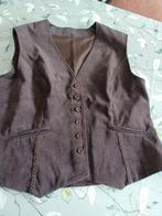 Bruin nubuck mouwloos vestje m40, Kleding | Dames, Bodywarmers, Verzenden, Zo goed als nieuw, Maat 38/40 (M), Bruin