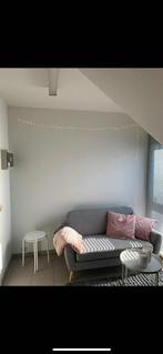 Grijze zetel, Huis en Inrichting, Ophalen, Hout, Minder dan 75 cm, Tweepersoons