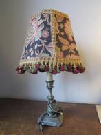 Oude lamp, tinnen voet, Antiek en Kunst, Ophalen of Verzenden