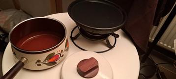 Set à fondue rétro comprenant des fourchettes et 12 assiette, Electroménager, Enlèvement ou Envoi, Comme neuf, Service à fondue