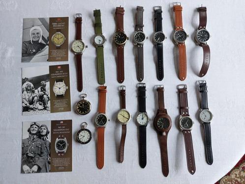 collectie replica's vliegeniers-/pilotenhorloges WO II, Verzamelen, Militaria | Tweede Wereldoorlog, Luchtmacht, Overige typen