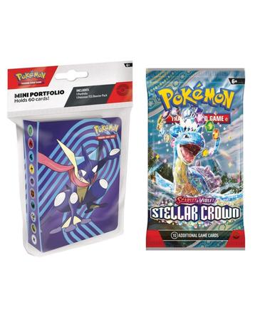 Pokémon Stellar Crown Boosterpack & Portfolio beschikbaar voor biedingen