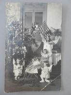 oude foto postkaart Engeltjes Kerstmis USA England Flag, Foto, Zo goed als nieuw, Verzenden, Overige onderwerpen