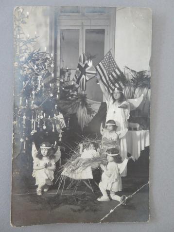 carte postale photo ancienne Angels Christmas USA Angleterre