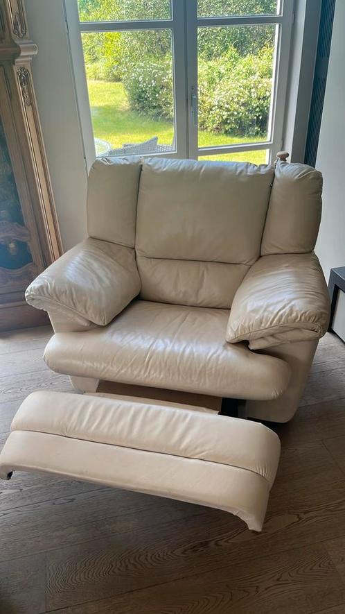 leuke relax en poef, Huis en Inrichting, Zetels | Zetels en Chaises Longues, Gebruikt, Tweepersoons, Minder dan 150 cm, 75 tot 100 cm