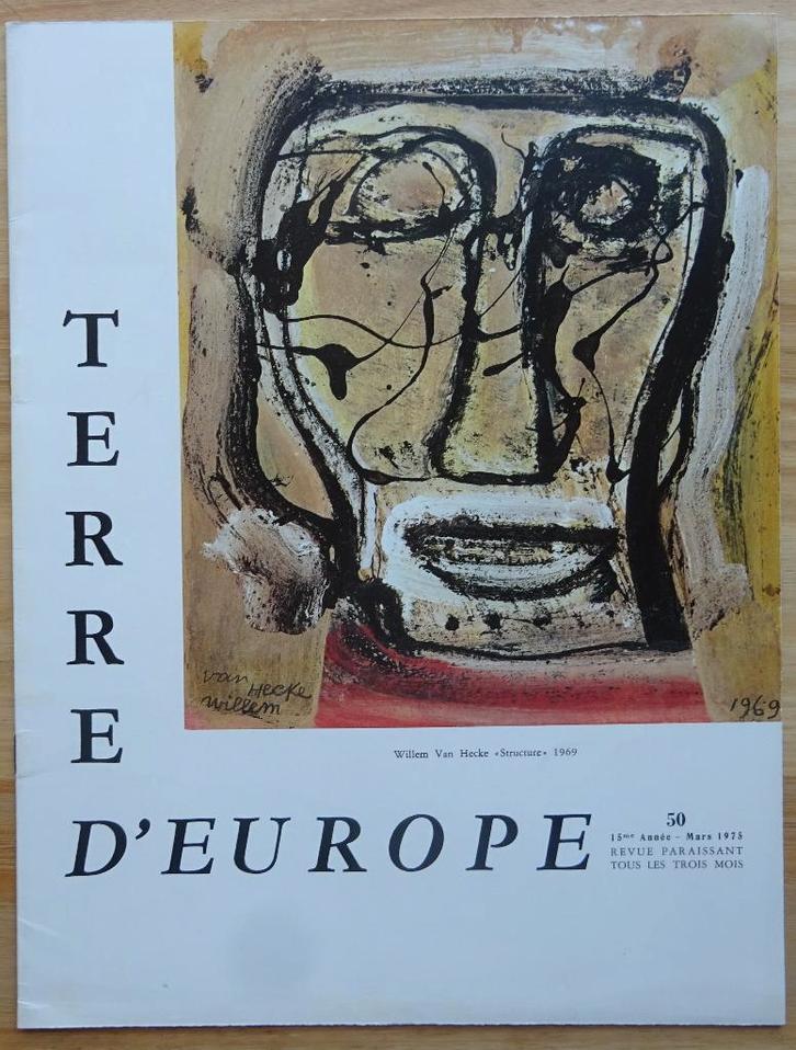 Willem Van Hecke, Terre d'Europe 1975, folder, Boeken, Kunst en Cultuur | Beeldend, Zo goed als nieuw, Schilder- en Tekenkunst