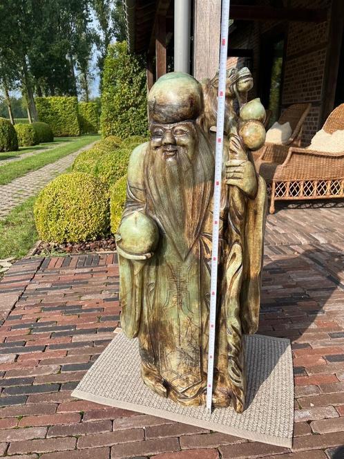 Smaragdgroen Jade Boeddhabeeld hoogte 95cm, Antiek en Kunst, Kunst | Beelden en Houtsnijwerken, Ophalen