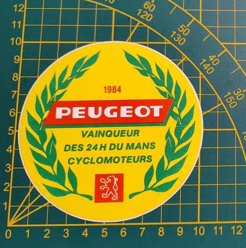 Sticker Peugeot brommers 'Vainqueur 24h Du Mans' 1984, Verzamelen, Stickers, Ophalen of Verzenden