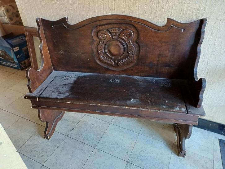 houten zitbank met bergvak, Antiek en Kunst, Antiek | Meubels | Stoelen en Sofa's, Ophalen