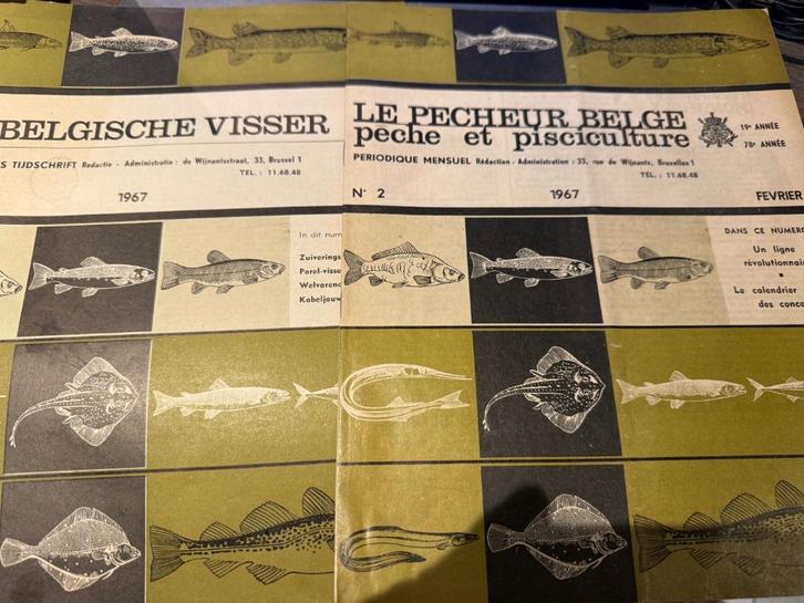 LEPECHEUR BELGE, visserij en visteelt, februari+maart 1967, Antiek en Kunst, Curiosa en Brocante, Ophalen