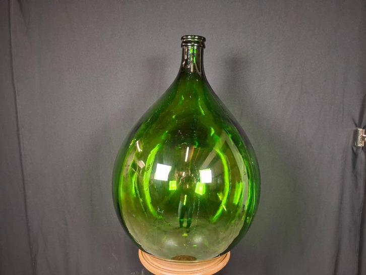 Grote groene Dame Jeanne fles, Antiquités & Art, Antiquités | Verre & Cristal, Enlèvement