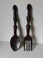 Authentieke Afrikaanse lepel en vork (lengte 52 cm), Enlèvement