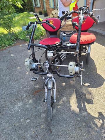 vanRaam fun2go duofiets met charmante rieten bagagekist beschikbaar voor biedingen