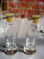2 Dentergems bierglazen, Dentergem glas, bierglas., Comme neuf, Enlèvement ou Envoi, Verre ou Verres