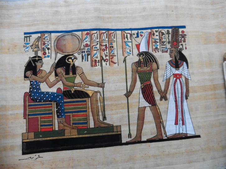 Papyrus fait main, acheté en Egypte, Collections, Collections Autre, Neuf, Enlèvement ou Envoi