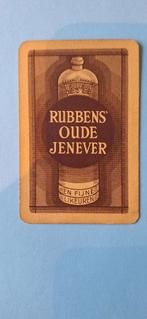 Speelkaart Zele  – Rubbens genever, bruin a_58, Ophalen of Verzenden, Gebruikt, Speelkaart(en)