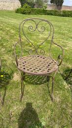 10 chaises de jardin en fer forgé, Gebruikt, Metaal, Ophalen