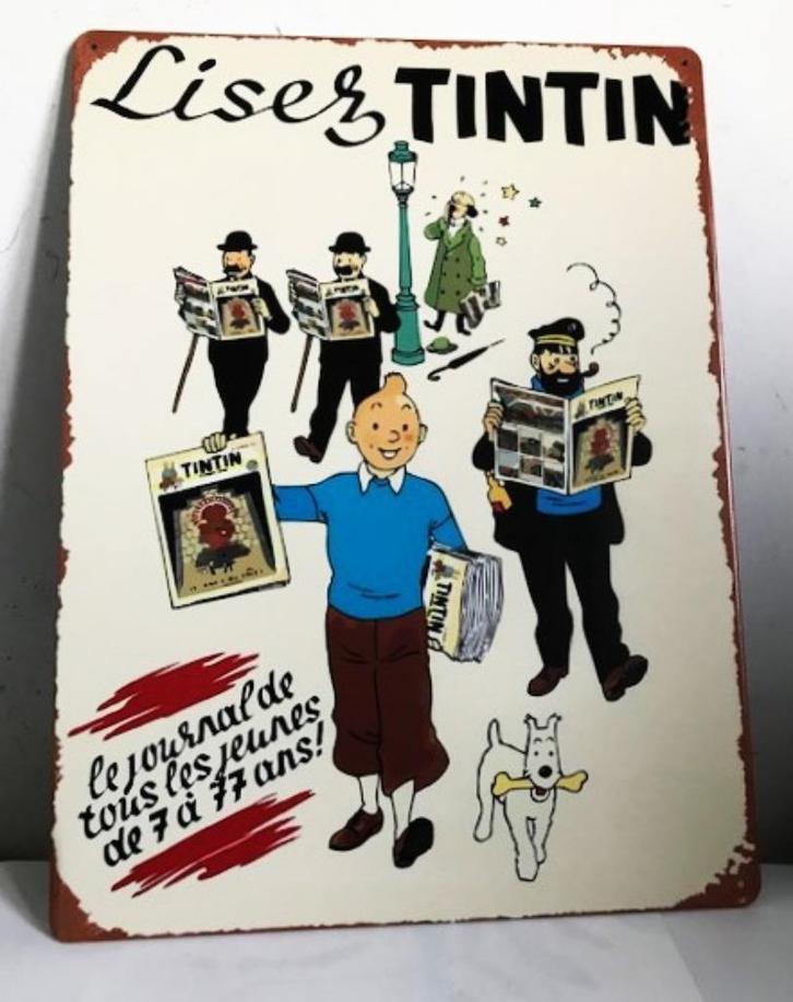 Kuifje Reclame bord Tintin 30 x 40😍💑🎁🤗👌, Verzamelen, Merken en Reclamevoorwerpen, Zo goed als nieuw, Reclamebord, Ophalen of Verzenden