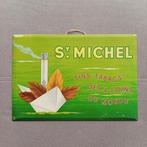 Ancienne pub en tôle lithographiée cigarettes St Michel, Enlèvement ou Envoi, Emballage