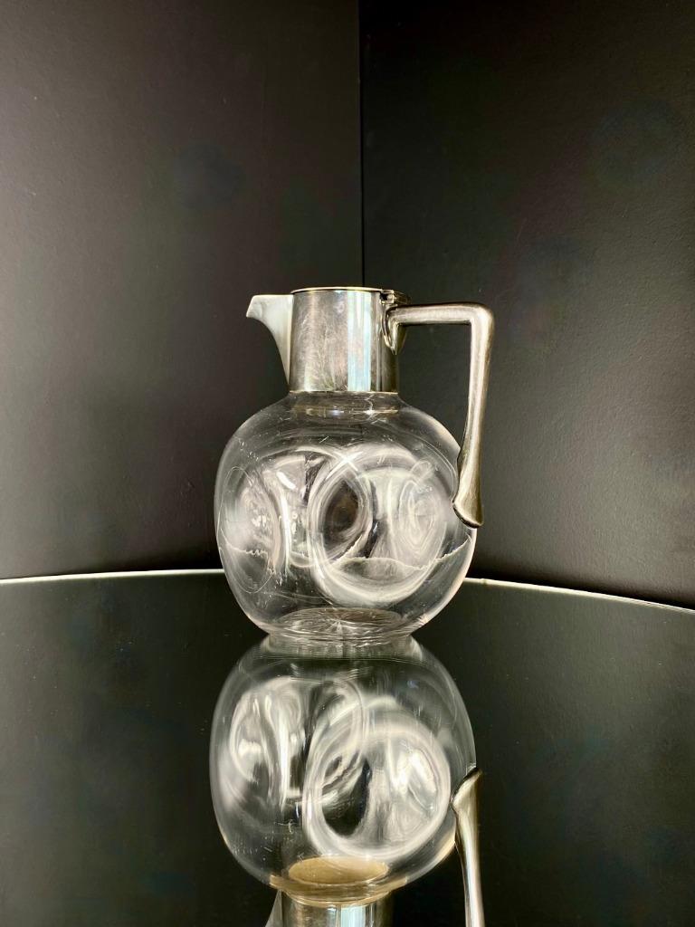 Hukin & Heath verzilverde karaf by Christopher Dresser, 19e, Antiek en Kunst, Antiek | Glaswerk en Kristal, Ophalen