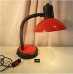 Belle grande lampe de bureau rétro en rouge et noir, Maison et Meubles, Enlèvement ou Envoi