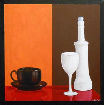 Schilderij stilleven “Morning Coffee”   beschikbaar voor biedingen