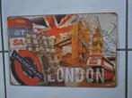 Metalen Bord Londen, Big Ben, Londen bridge, Ophalen of Verzenden, Zo goed als nieuw