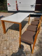 2 tafels 10 stoelen massief eik poten. De coene jaren 60-70?, Antiek en Kunst, Ophalen