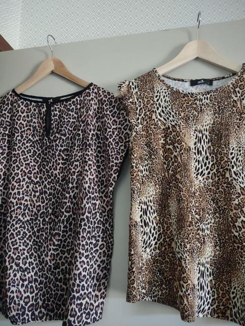 x 2 bloesjes/topjes ADL met luipaardprint - Small, Kleding | Dames, Blouses en Tunieken, Nieuw, Maat 36 (S), Overige kleuren, Ophalen of Verzenden