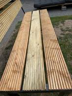 Tuinbank hout + metaal, Ophalen, Zo goed als nieuw, Hout