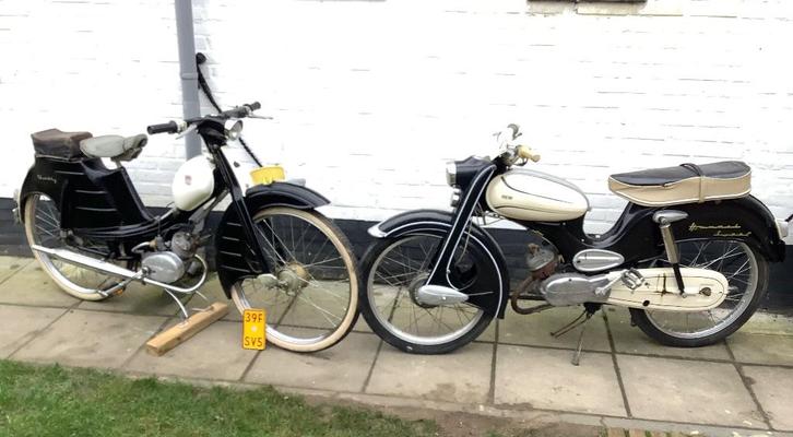 ‘60 DKW Hummel en ‘58 NSU Quickly, Vélos & Vélomoteurs, Cyclomoteurs | Oldtimers & Ancêtres, Autres marques, Classe B (45 km/h)