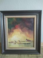 Schilderij landschap in warme kleuren, Ophalen