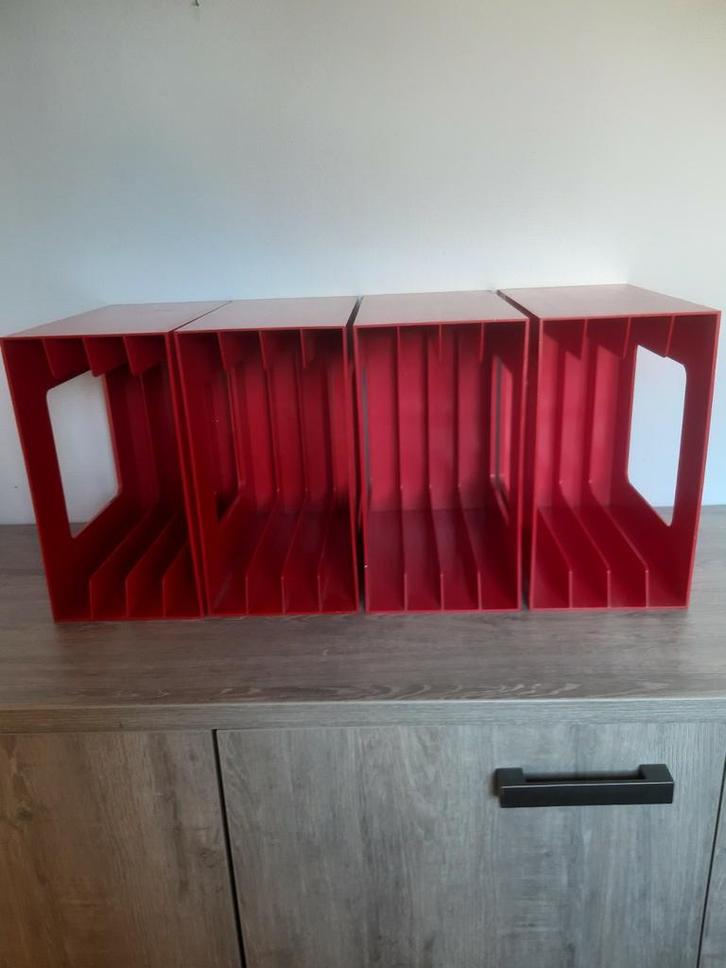 4 prachtige retro vintage vinyl lp houders !, Cd's en Dvd's, Vinyl | Overige Vinyl, Zo goed als nieuw, Ophalen