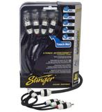 Stinger 8000 4 Ch RCA ( 12ft/ 3.7M )Audiophile Grade SI8412, Ophalen of Verzenden, Nieuw