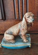 Beeldje "Cocker Spaniel op kussen" vintage, Ophalen of Verzenden