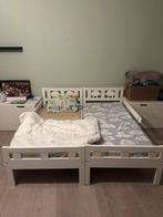 Wit peuterbed van IKEA, inclusief veiligheidshekje, Ophalen, Gebruikt, Matras