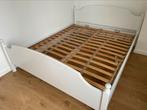 2 persoonsbed met matrassen, Huis en Inrichting, Ophalen, Wit, Tweepersoons, Zo goed als nieuw